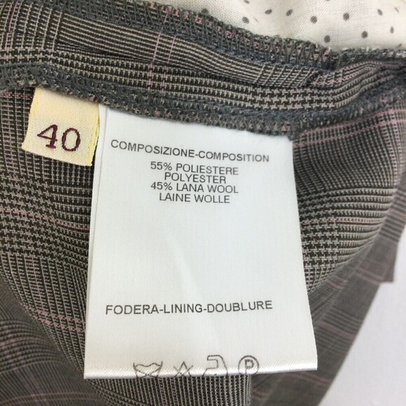 Stella Mccartney Polyester Blend Checkered Mini Skirt Gray Size 40 - Picture 5 of 6